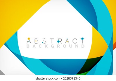 Abstract square shape with overlapping waves, minimal geometric background. Vector Illustration For Wallpaper, Banner, Background, Landing Page