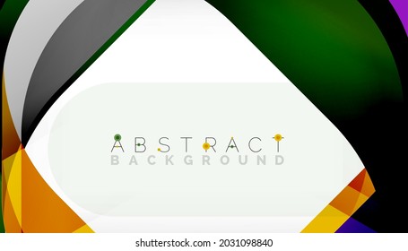 Abstract square shape with overlapping waves, minimal geometric background. Vector Illustration For Wallpaper, Banner, Background, Landing Page