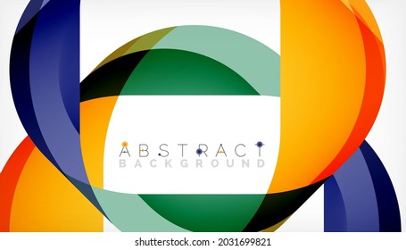 Abstrakte quadratische Form mit überlappenden Wellen, minimaler geometrischer Hintergrund. Vektorgrafik für Bildschirmhintergrund, Banner, Hintergrund, Landing Page