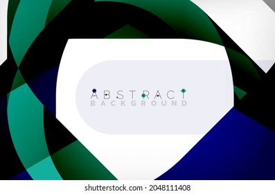Abstract square shape with overlapping waves, minimal geometric background. Vector Illustration For Wallpaper, Banner, Background, Landing Page