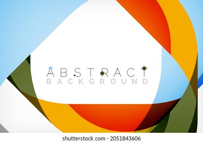 Forma cuadrada abstracta con ondas superpuestas, fondo geométrico mínimo. Ilustración vectorial para fondo de escritorio, pancarta, fondo, página de aterrizaje