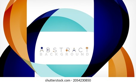 Abstract square shape with overlapping waves, minimal geometric background. Vector Illustration For Wallpaper, Banner, Background, Landing Page