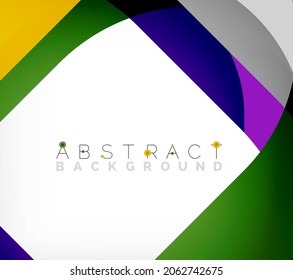 Abstract square shape with overlapping waves, minimal geometric background. Vector Illustration For Wallpaper, Banner, Background, Landing Page