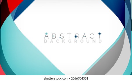 Abstract square shape with overlapping waves, minimal geometric background. Vector Illustration For Wallpaper, Banner, Background, Landing Page
