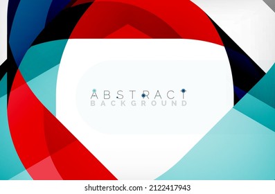 Abstract square shape with overlapping waves, minimal geometric background. Vector Illustration For Wallpaper, Banner, Background, Landing Page