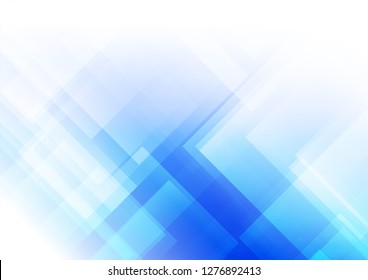 Abstract square shapes on blue background, Vector illustration