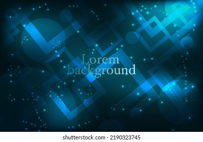 abstract square shapes on dark background. technology structure. vector illustration