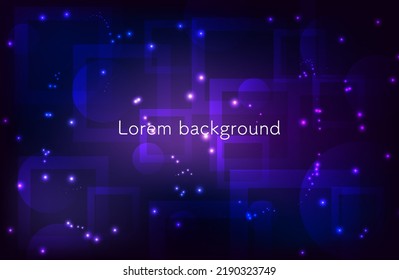 formas cuadradas abstractas sobre fondo oscuro. estructura tecnológica. ilustración vectorial