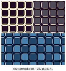 Abstract square shapes pattern geometric seamless background colorful diamonds motif. Modern decoration fabric design textile swatch. Digital illustration high resolution image vector graphic template