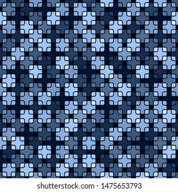 abstract square shapes. vector seamless pattern. simple blue repetitive background. textile paint. fabric swatch. wrapping paper. continuous print