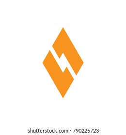 abstract square sharp shape logo vector