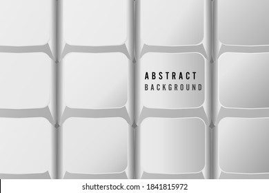 Abstract square space white mode technology background. Shape and shadow in gradient white layout.  design esp10.