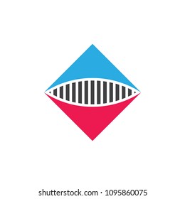 abstract square stripes design logo vector