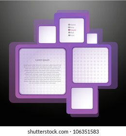 abstract square style web site design