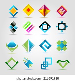 abstract square stylized building or a pyramid scheme design concept real estate agency or business vector logo design template
