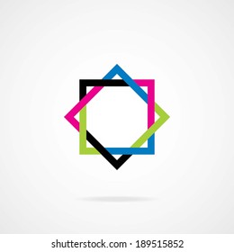 Abstract square symbol. Eps-10.