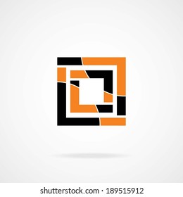 Abstract square symbol. Eps-10.