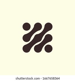 Abstract square symbol logo design
