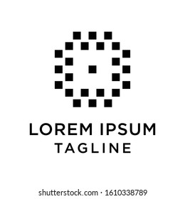 Abstract Square Tech Logo Design Template Vector