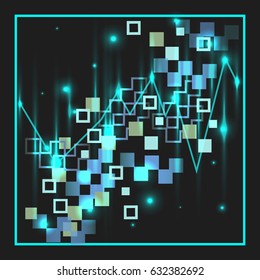 abstract square and technology background