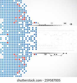 Abstract square technology background. Vector