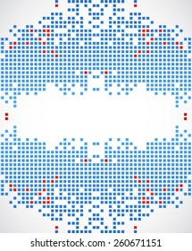 Abstract square technology background. Vector