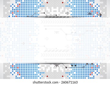 Abstract square technology background. Vector