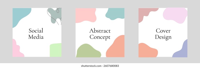 
Abstract square template with colorful concept