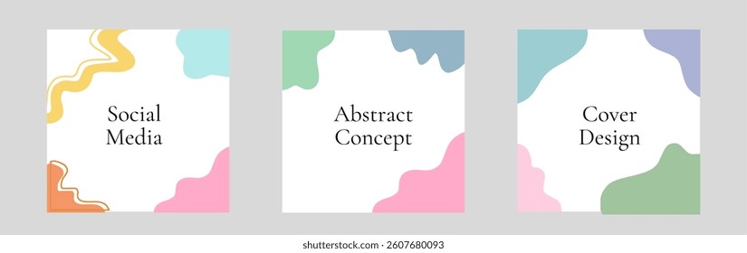 
Abstract square template with colorful concept