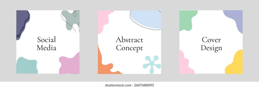 
Abstract square template with colorful concept
