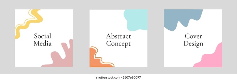 
Abstract square template with colorful concept