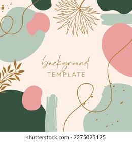 Abstract square templates with geometric shapes. Good for social media posts, mobile apps, banner designs, online promotions and adverts. Abstract vector background.