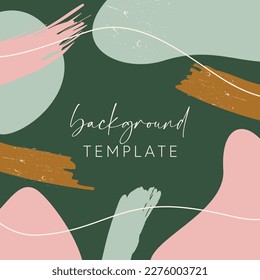 Abstract square templates with geometric shapes. Good for social media posts, mobile apps, banner designs, online promotions and adverts. Abstract vector background.