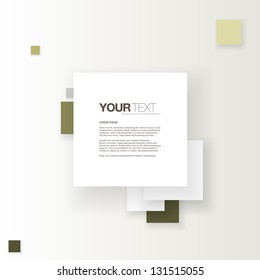 Abstract Square Text Box Composition Vector