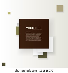 Abstract square text box composition vector