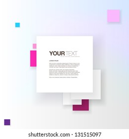 Abstract square text box composition vector