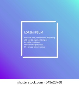 Abstract Square Text Placement Speech Bubble Vector Frame