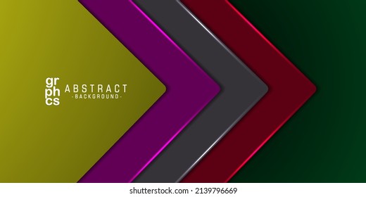 Abstract Square Theme Arrows Background With Green Yellow Red Gray Color For Graphics Design .Eps10 Vector