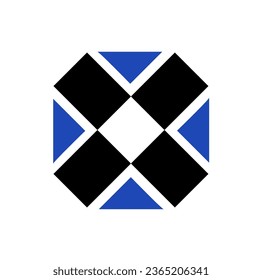 Abstract square two colors design icon.