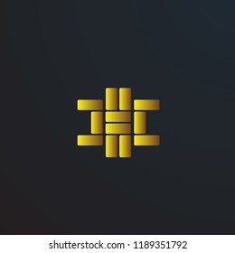 abstract square, vector logo, symbol, sign, or mark design illustration, logo with philosopy mean energy grow dream creative elegance spirit