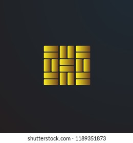 abstract square, vector logo, symbol, sign, or mark design illustration