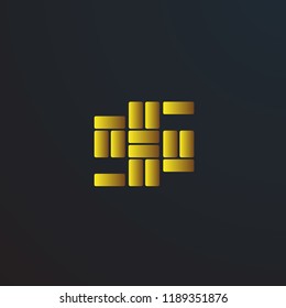 abstract square, vector logo, symbol, sign, or mark design illustration