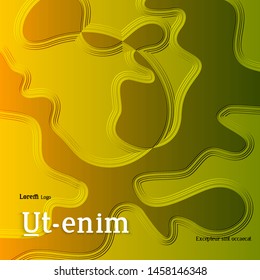 Abstract square web templates with wavy embossed gradient shapes on gradient background. Social media web banner or landing page. Fluid lighting effect with smooth liquid colors.