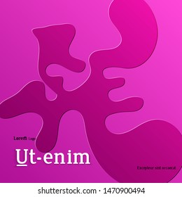 Abstract square web templates with wavy embossed gradient shapes on gradient background. Social media web banner or landing page. Fluid lighting effect with smooth liquid colors.