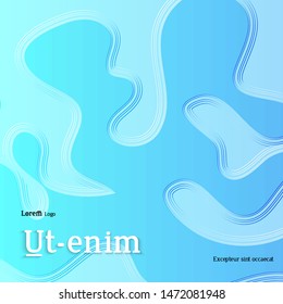 Abstract square web templates with wavy embossed gradient shapes on gradient background. Social media web banner or landing page. Fluid lighting effect with smooth liquid colors.