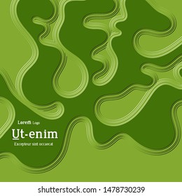 Abstract square web templates with wavy embossed gradient shapes on gradient background. Social media web banner or landing page. Fluid lighting effect with smooth liquid colors.