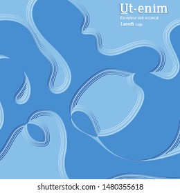 Abstract square web templates with wavy embossed gradient shapes on gradient background. Social media web banner or landing page. Fluid lighting effect with smooth liquid colors.
