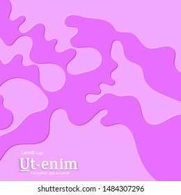 Abstract square web templates with wavy embossed gradient shapes on gradient background. Social media web banner or landing page. Fluid lighting effect with smooth liquid colors.