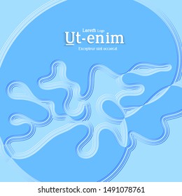 Abstract square web templates with wavy embossed gradient shapes on gradient background. Social media web banner or landing page. Fluid lighting effect with smooth liquid colors.