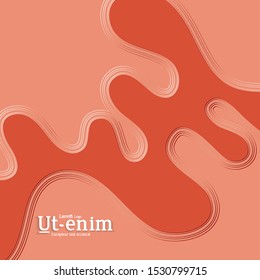 Abstract square web templates with wavy embossed gradient shapes on gradient background. Social media web banner or landing page. Fluid lighting effect with smooth liquid colors.